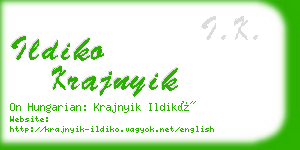 ildiko krajnyik business card